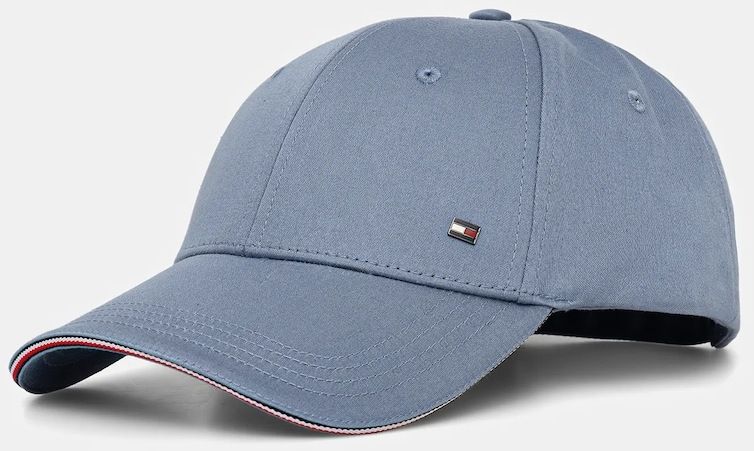 Bavlnená šiltovka Tommy Hilfiger šedá farba, jednofarebná