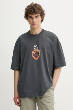 Bavlnené tričko AllSaints HEARTFELT pánske, čierna farba, s potlačou, M014PC