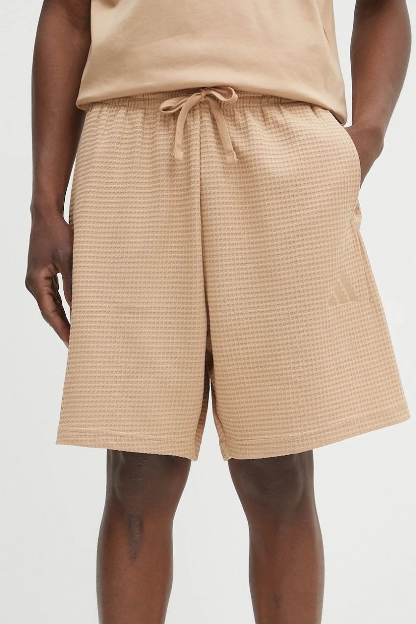 Bavlnené šortky adidas All SZN béžová farba, JL6563