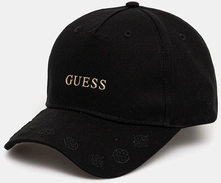 Bavlnená šiltovka Guess PEONY čierna farba, V5YZ01 WFKN0