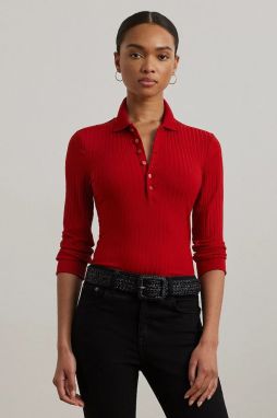 Sveter Lauren Ralph Lauren červená farba, ľahké, 200971091
