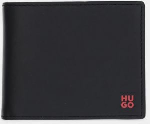 Kožená peňaženka HUGO čierna farba, 50548300
