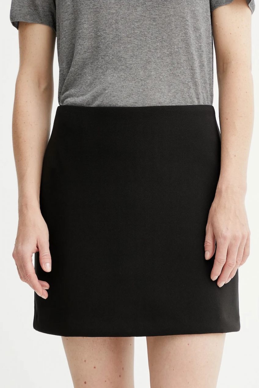 Sukňa Calvin Klein čierna farba, mini, rovný strih, LV044B216G