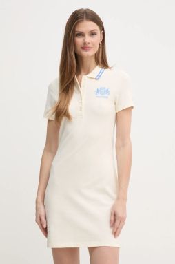 Šaty Tommy Hilfiger béžová farba, mini, priliehavé, WW0WW43841