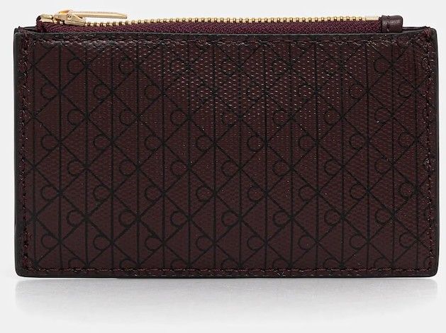 Peňaženka Calvin Klein dámska, bordová farba, LV04F1084G