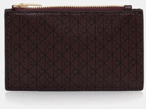 Peňaženka Calvin Klein dámska, bordová farba, LV04F1084G