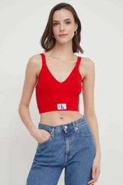 Top Calvin Klein Jeans dámsky,červená farba,J20J223152