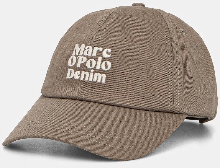 Bavlnená šiltovka Marc O'Polo zelená farba, s nášivkou, 5000006009