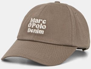 Bavlnená šiltovka Marc O'Polo zelená farba, s nášivkou, 5000006009
