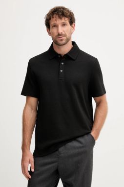 Polo tričko Michael Kors pánske, čierna farba, jednofarebné, CT552LFHSA