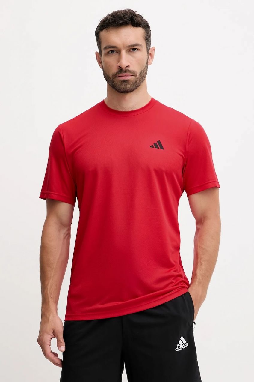 Tréningové tričko adidas Performance Train Essentials červená farba, melanžové, JC5194