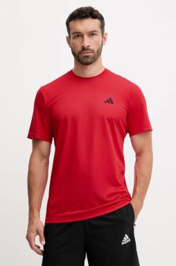 Tréningové tričko adidas Performance Train Essentials červená farba, melanžové, JC5194