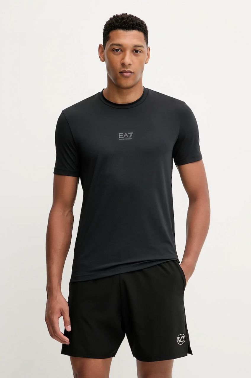 Tréningové tričko EA7 Emporio Armani čierna farba, jednofarebné, AF17770.7M000635