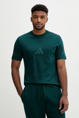 Bavlnené tričko adidas x Z.N.E pánske, zelená farba, s potlačou, JW4736