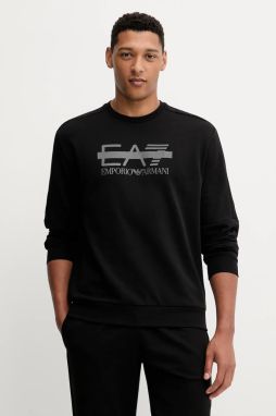 Mikina EA7 Emporio Armani čierna farba, s potlačou, AF12473.7M001122