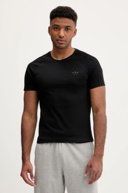 Tričko adidas Originals 3-Stripes pánske, čierna farba, jednofarebné, JX1542