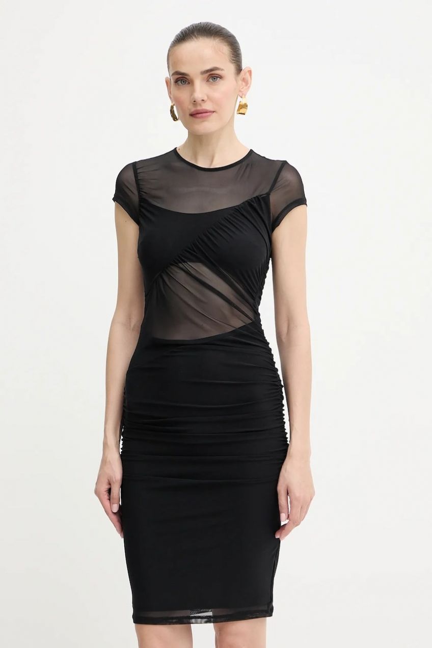 Šaty Guess GRACEY čierna farba, mini, priliehavé, W5YK66 KBAH2