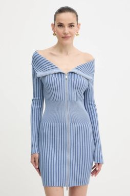 Šaty Guess KATHRYN modrá farba, mini, priliehavé, W5YK28 Z30I2