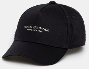 Bavlnená šiltovka Armani Exchange čierna farba, XM001694 AF15502