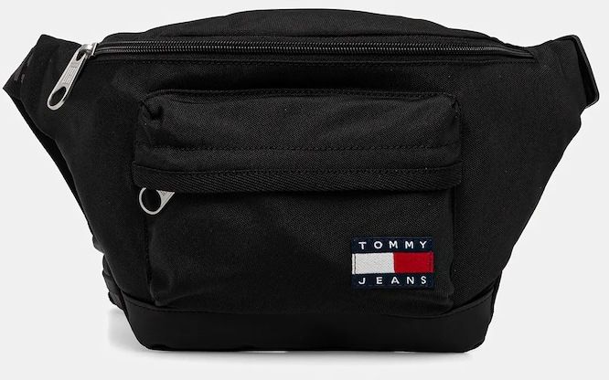 Ľadvinka Tommy Jeans čierna farba, AM0AM13390