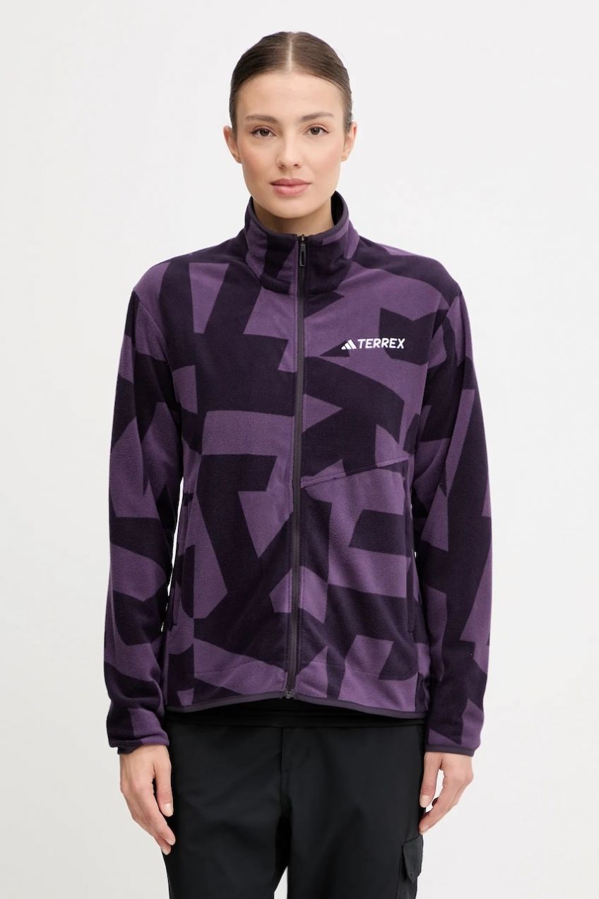 Outdoorová mikina adidas TERREX Multi fialová farba, vzorovaná, JN0996