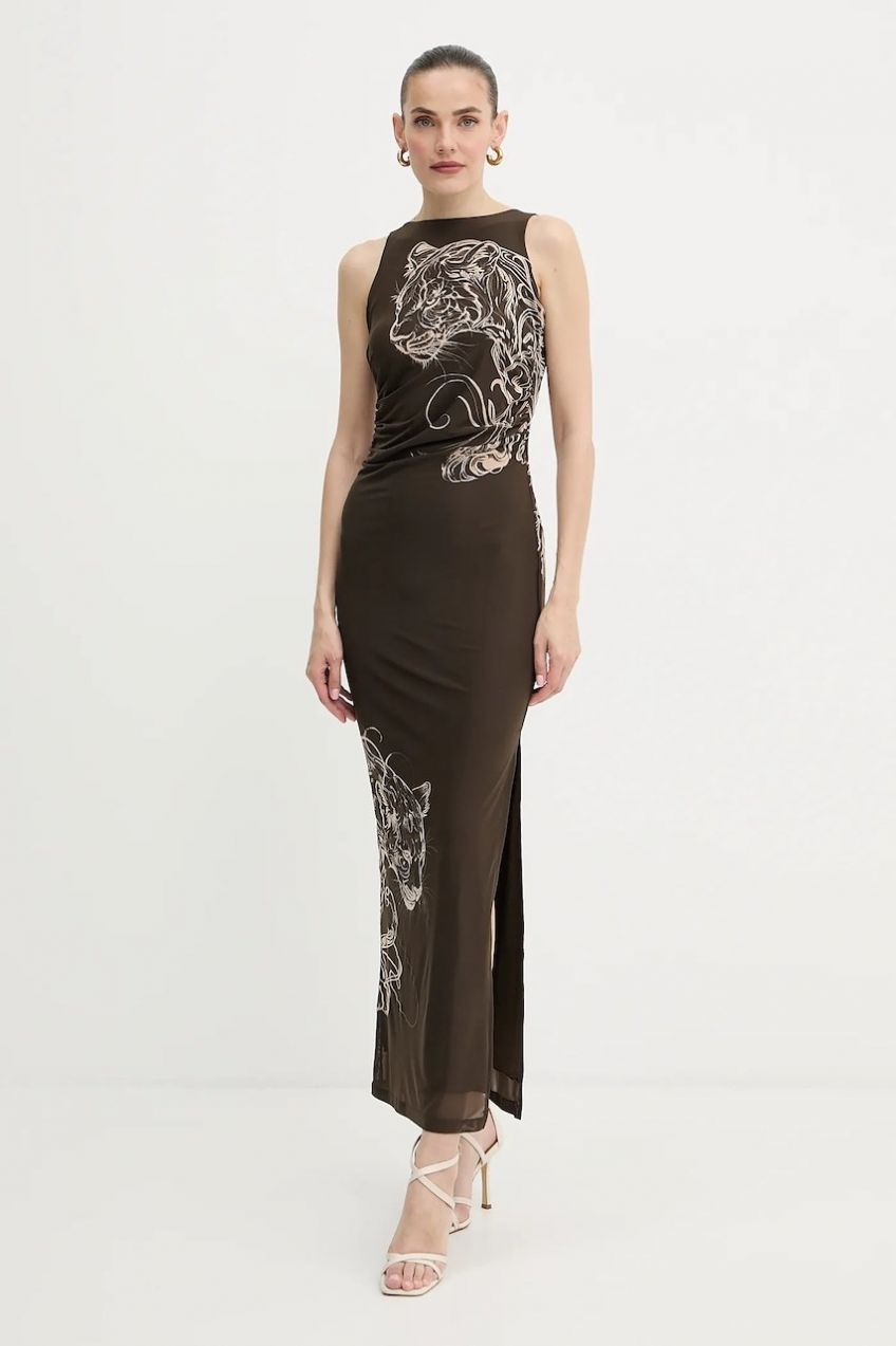Šaty Guess PENELOPE zelená farba, maxi, priliehavé, W5YK19 KCZC2