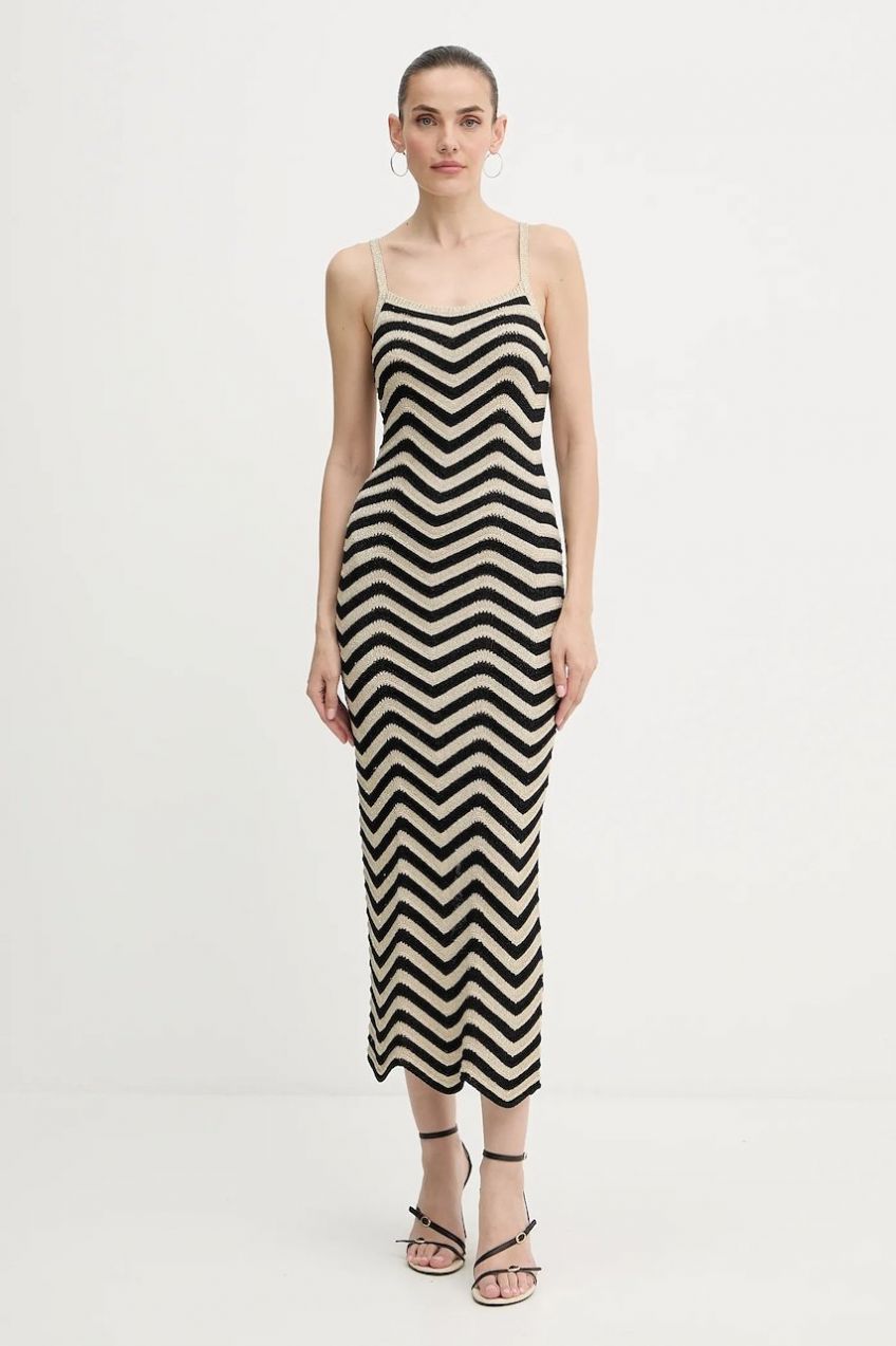 Šaty Guess VERA čierna farba, maxi, priliehavé, W5YK0V Z0192