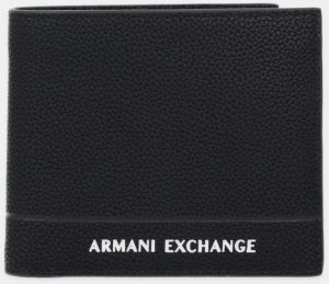 Kožená peňaženka Armani Exchange čierna farba, XM000167 AF17217