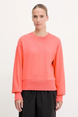 Bavlnená mikina adidas All SZN oranžová farba, jednofarebná, KD9775
