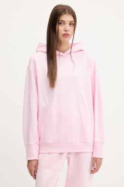 Bavlnená mikina adidas All SZN ružová farba, s kapucňou, jednofarebná, JV7343