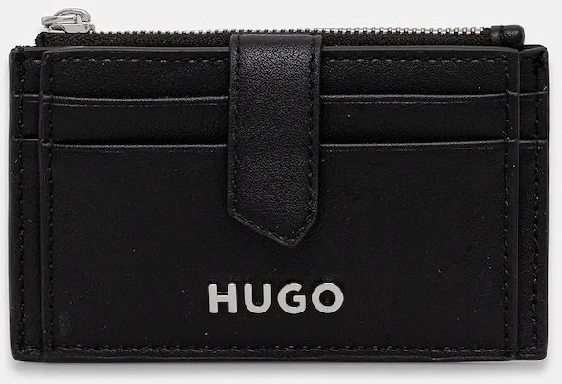 Puzdro na karty HUGO dámske, čierna farba, 50541705