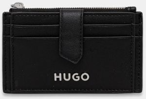 Puzdro na karty HUGO dámske, čierna farba, 50541705