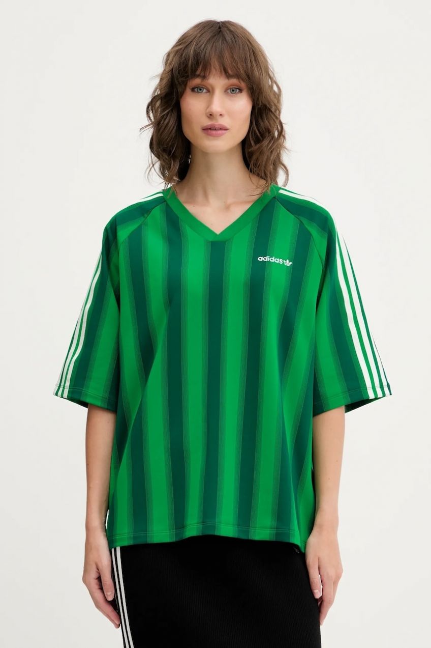Tričko adidas Originals Linear Tee dámske, zelená farba, JW6022