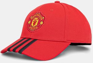 Bavlnená šiltovka adidas Performance MANCHESTER UNITED červená farba, JM3052