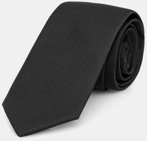 Kravata s prímesou hodvábu Calvin Klein čierna farba, CK2111E001