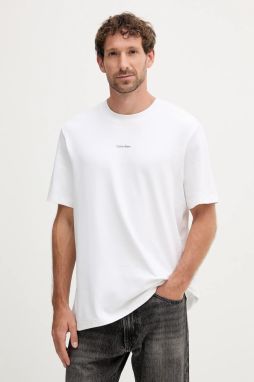 Tričko Calvin Klein pánske, biela farba, jednofarebné, LV04LC241G