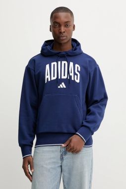 Mikina adidas Collegiate tmavomodrá farba, s kapucňou, s potlačou, KC3874