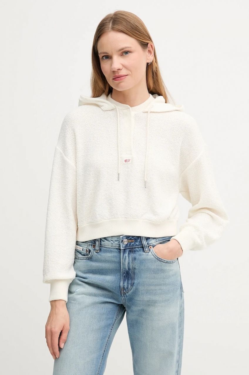 Sveter Calvin Klein Jeans béžová farba, ľahké, LV047C915G
