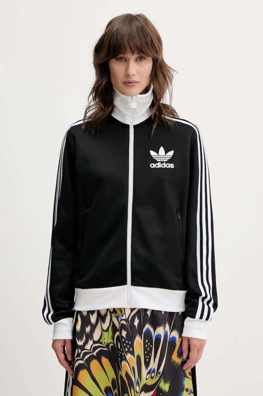 Mikina adidas Originals Classic TT čierna farba, s potlačou, HZ3743