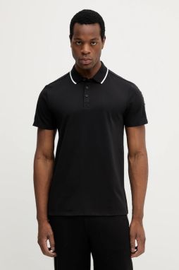Polo tričko Guess PAUL pánske, čierna farba, s nášivkou, M5YP42 KARS2