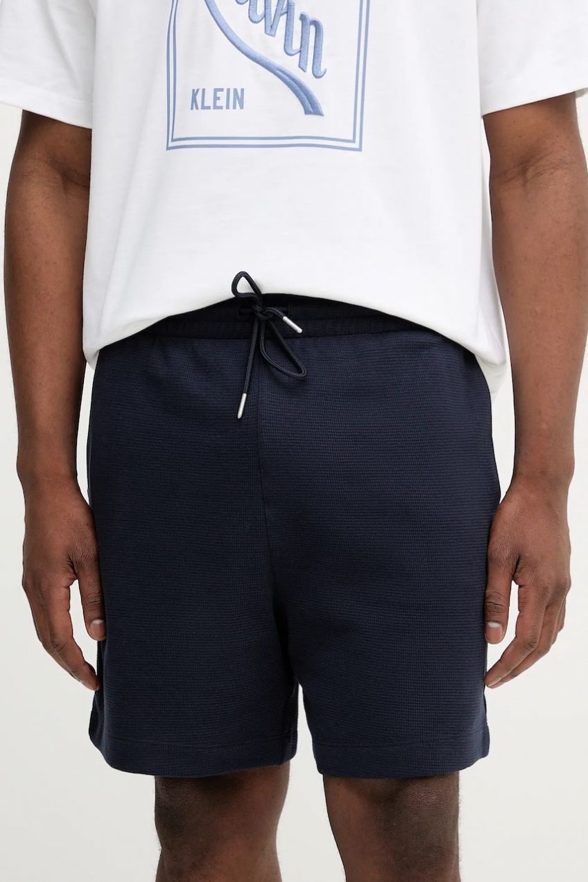 Bavlnené šortky Calvin Klein Jeans tmavomodrá farba, LV04RC248G