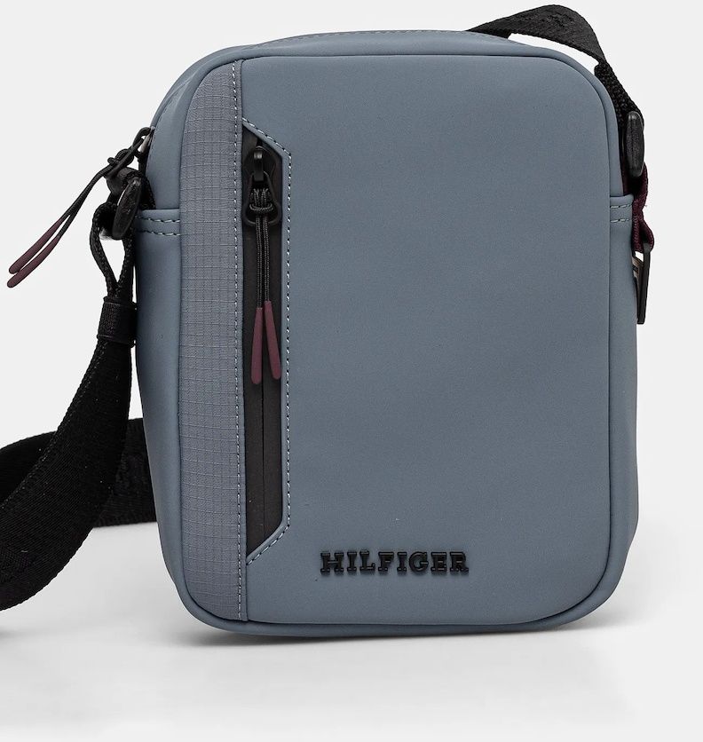 Malá taška Tommy Hilfiger šedá farba, AM0AM13312