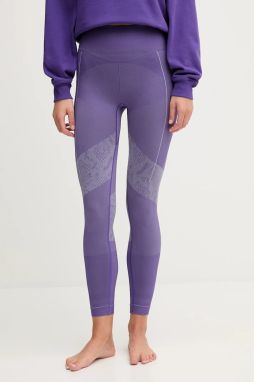 Legíny na jogu adidas by Stella McCartney fialová farba, vzorované, JN0544