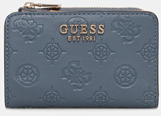 Peňaženka Guess PHOEBE dámska, modrá farba, SWPD96 65156