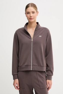 Mikina EA7 Emporio Armani hnedá farba, jednofarebná, AF12643.7W000191
