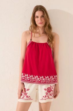 Tričko bez rukávov women'secret červená farba, 3279704