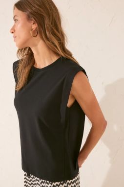 Pyžamové tričko women'secret čierna farba, bavlnené, 3272261