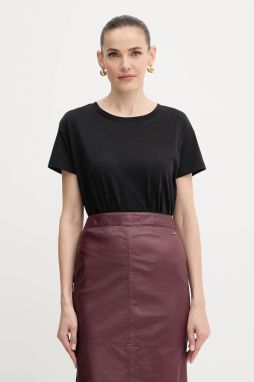 Bavlnené tričko Armani Exchange dámske, čierna farba, XW001356 AF10356