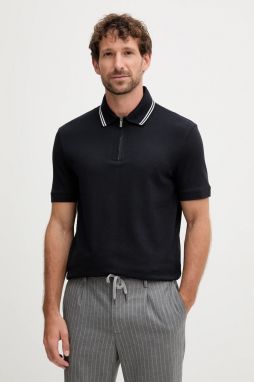 Bavlnené polo tričko Armani Exchange tmavomodrá farba, jednofarebné, XM000994 AF10366