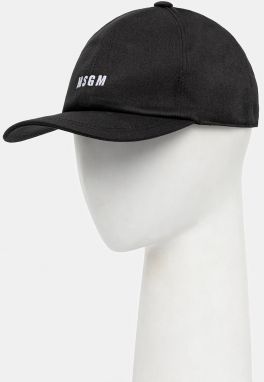 Bavlnená šiltovka MSGM čierna farba, 3940ML02.257580